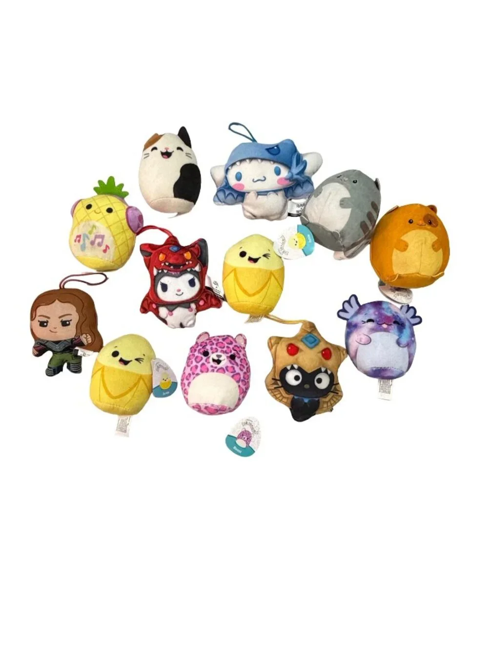 McDonald’s Plush Lot 12 Squishmallows Sanrio Hello Kitty Kuromi Yu-Gi-Oh